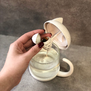Cat Glass Mug with Fishie Tea Infuser - Kittea